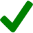 Modern green checkmark icon symbolising completed tasks or verified solicitor services from Delisa Miller