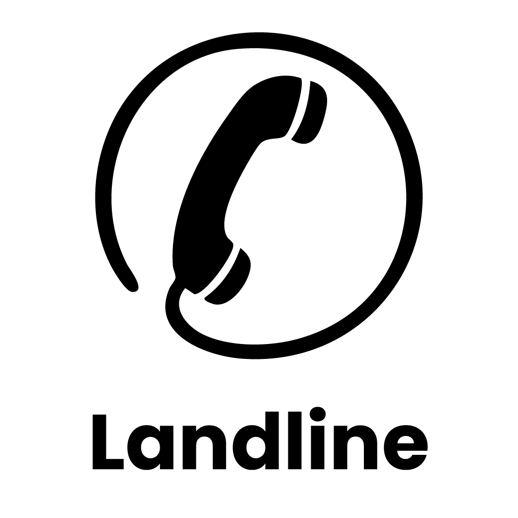 Utilities – Landline Phone Icon Landline phone icon representing traditional telephone services and utilities